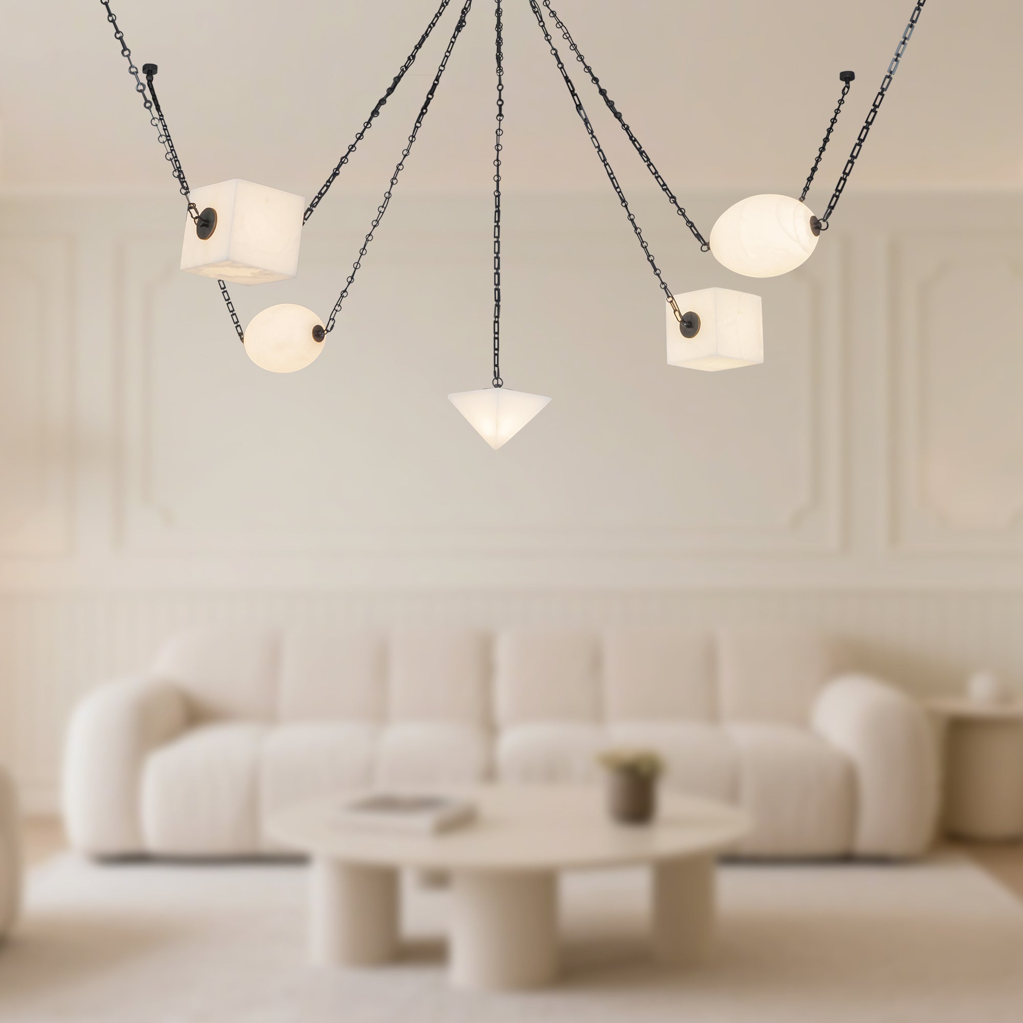 Mineral 5-Light Steel Chandelier