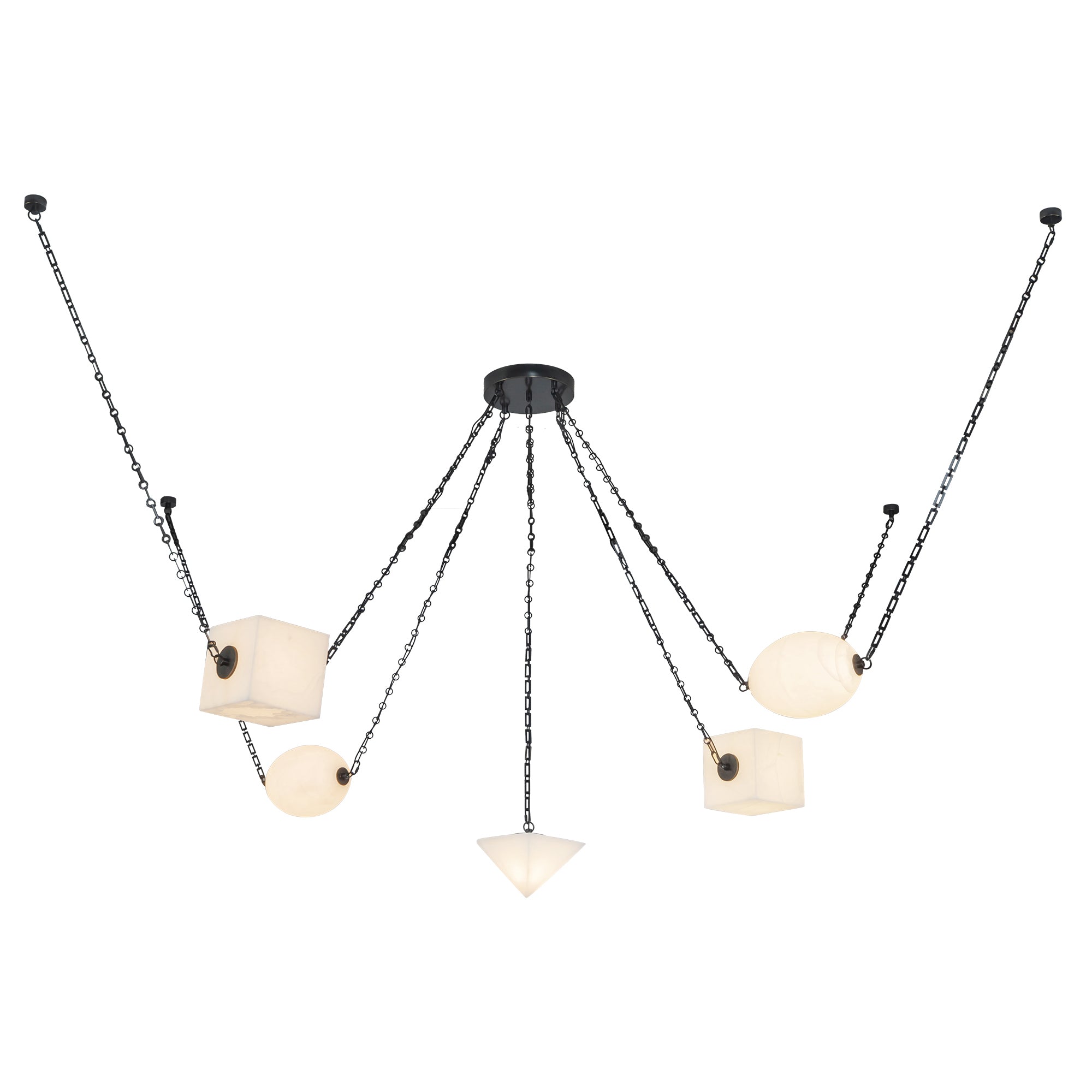 Mineral 5-Light Steel Chandelier