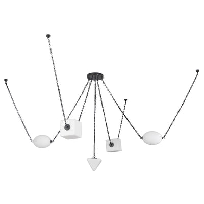 Mineral 5-Light Steel Chandelier