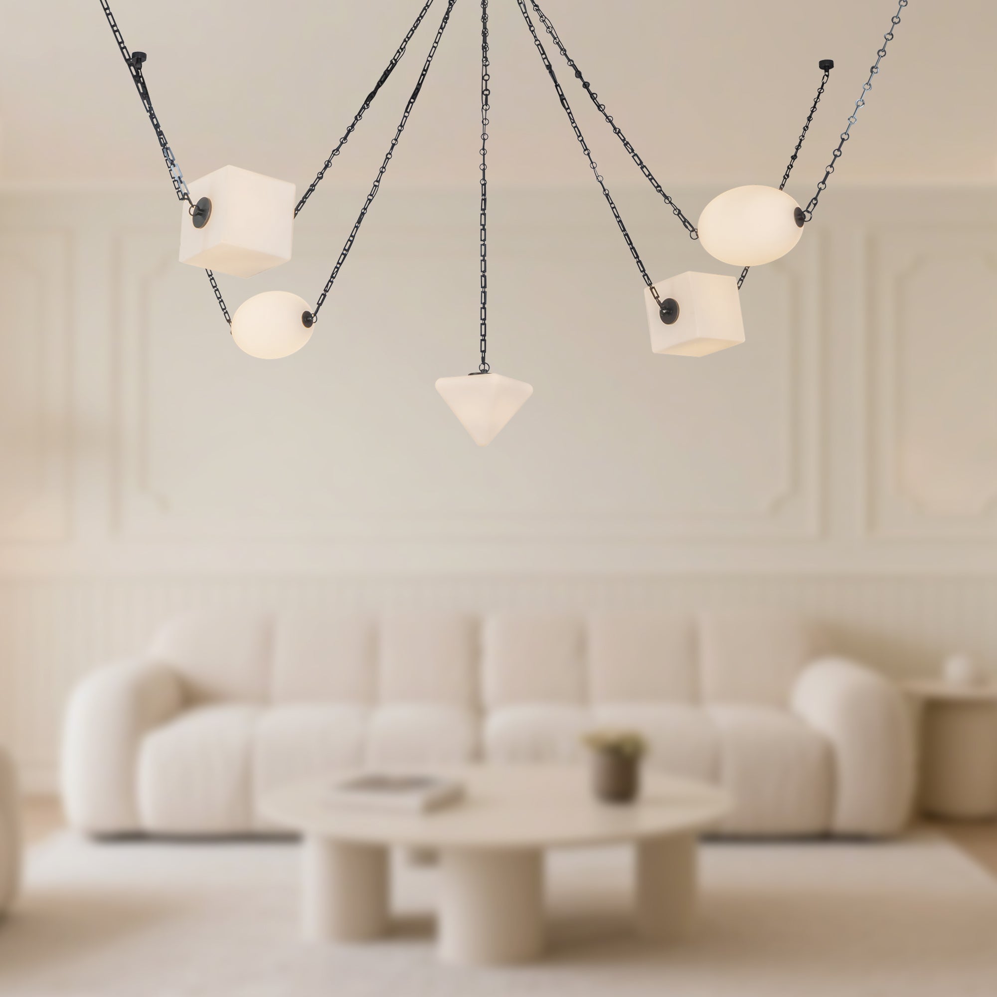 Mineral 5-Light Steel Chandelier