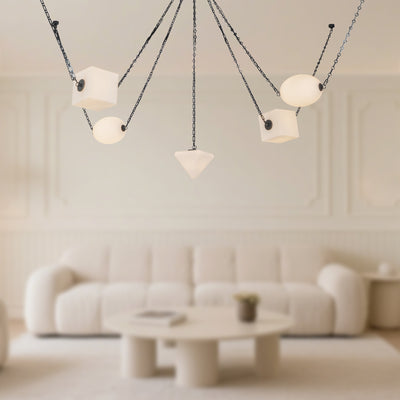 Mineral 5-Light Steel Chandelier