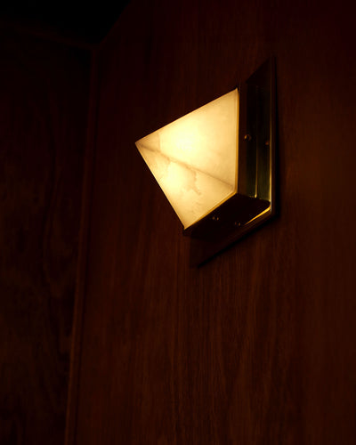 Mineral 8-in Brass Triangular Flush Mount