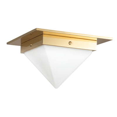 Mineral 8-in Brass Triangular Flush Mount