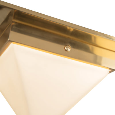 Mineral 8-in Brass Triangular Flush Mount