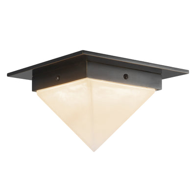 Mineral 8-in Brass Triangular Flush Mount