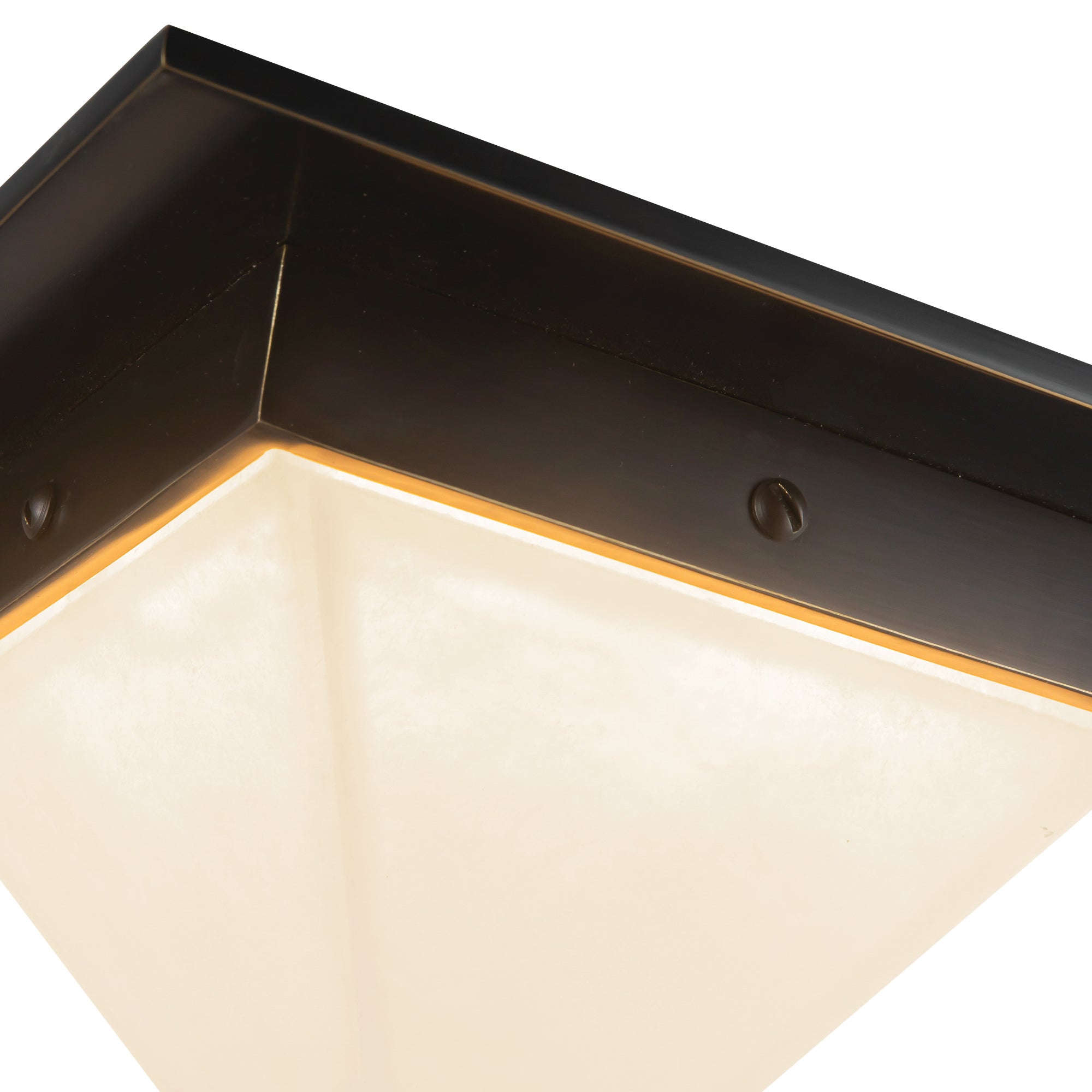 Mineral 8-in Brass Triangular Flush Mount