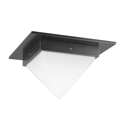 Mineral 8-in Brass Triangular Flush Mount