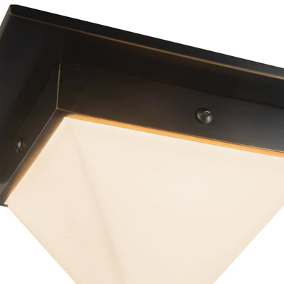 Mineral 8-in Brass Triangular Flush Mount