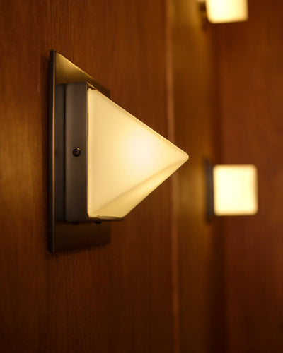 Mineral 8-in Brass Triangular Flush Mount