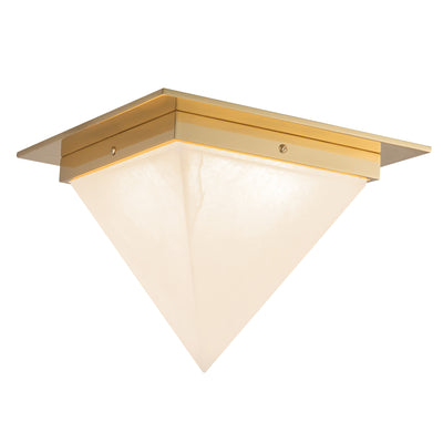 Mineral 11-in Brass Triangular Flush Mount