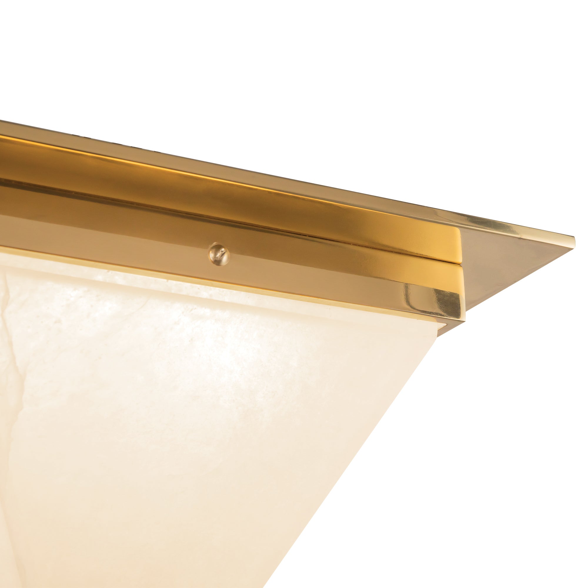 Mineral 11-in Brass Triangular Flush Mount