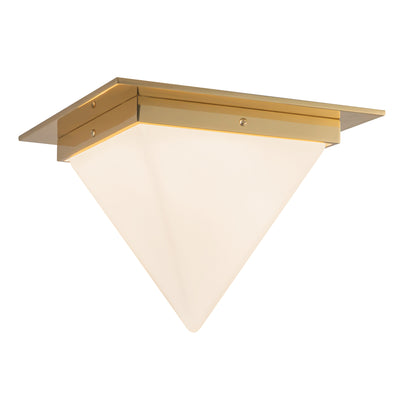 Mineral 11-in Brass Triangular Flush Mount