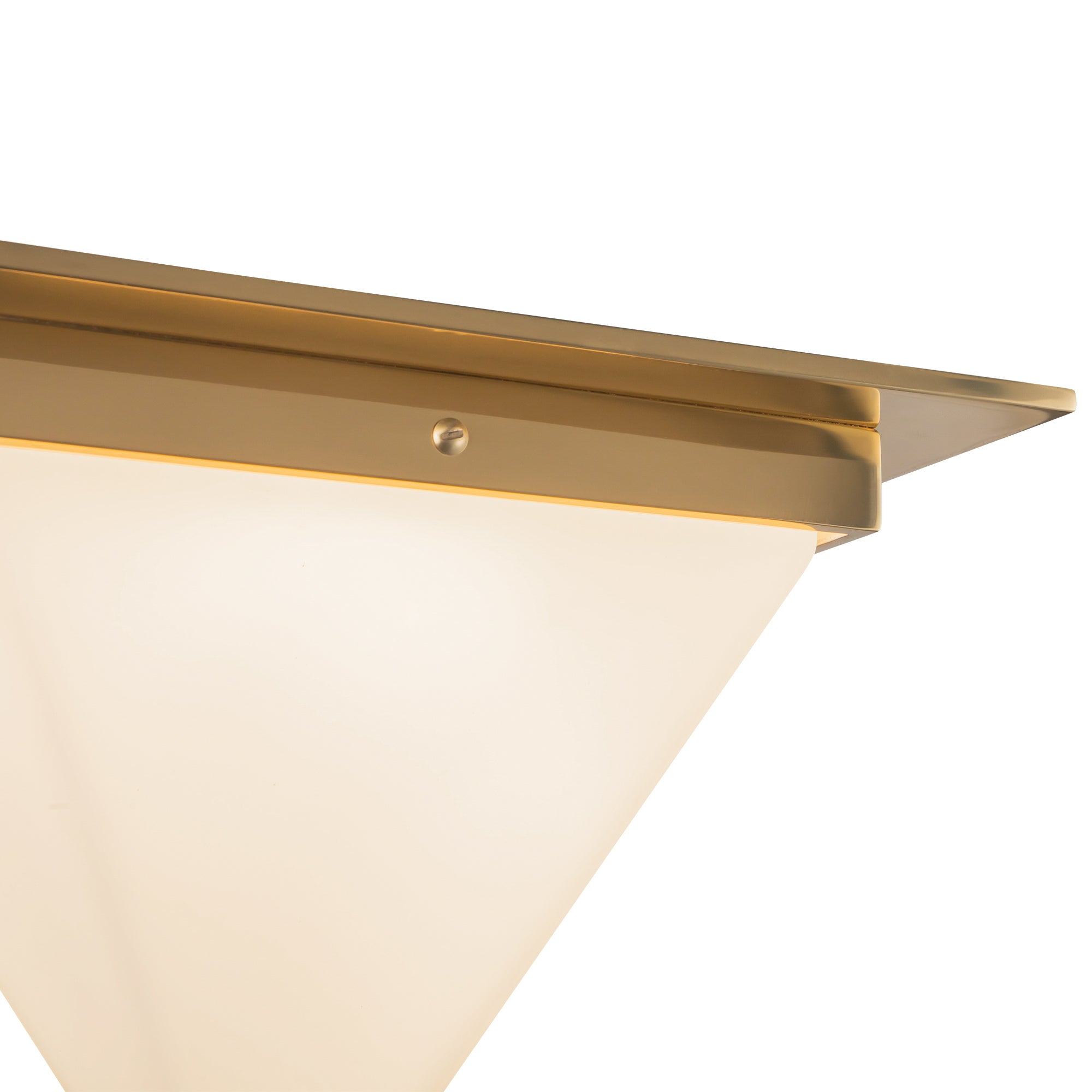 Mineral 11-in Brass Triangular Flush Mount