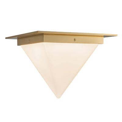 Mineral 11-in Brass Triangular Flush Mount