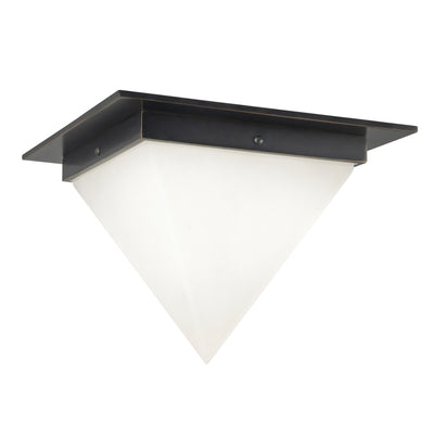 Mineral 11-in Brass Triangular Flush Mount
