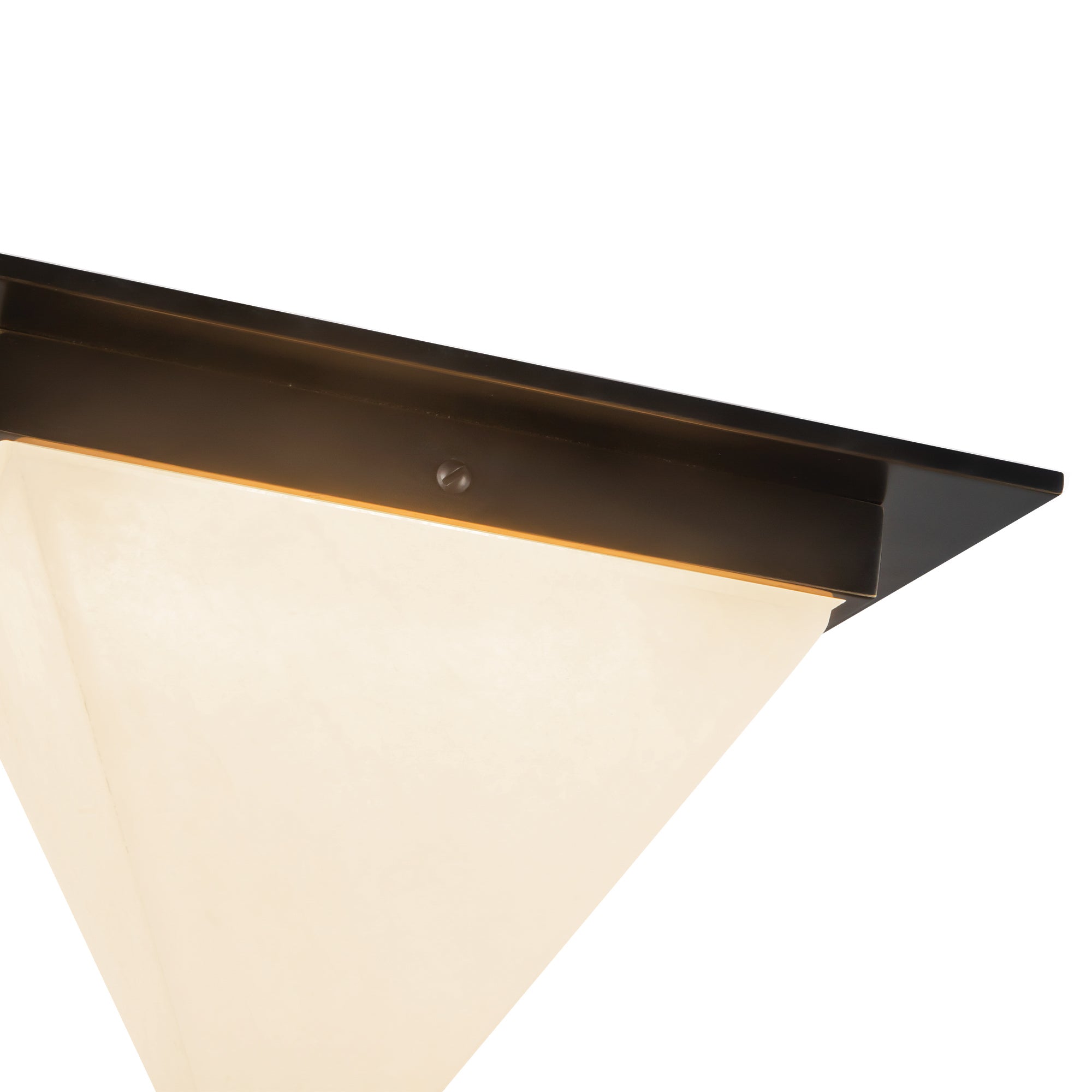 Mineral 11-in Brass Triangular Flush Mount