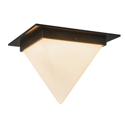 Mineral 11-in Brass Triangular Flush Mount