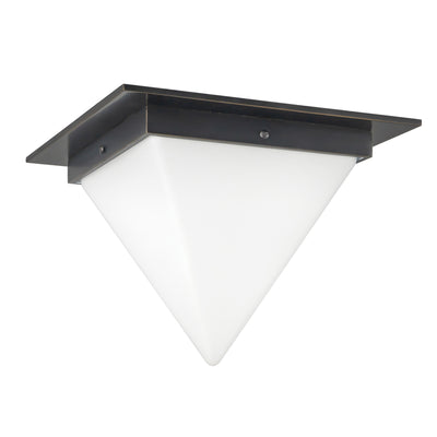 Mineral 11-in Brass Triangular Flush Mount