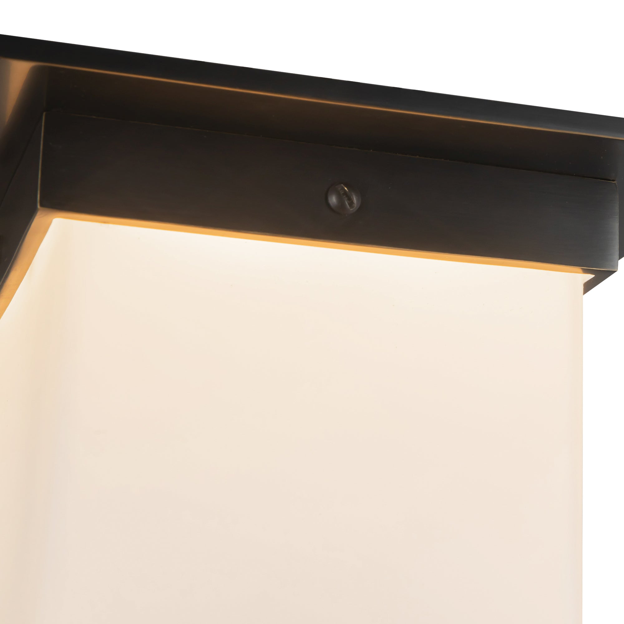 Mineral 8-in Brass Square Flush Mount