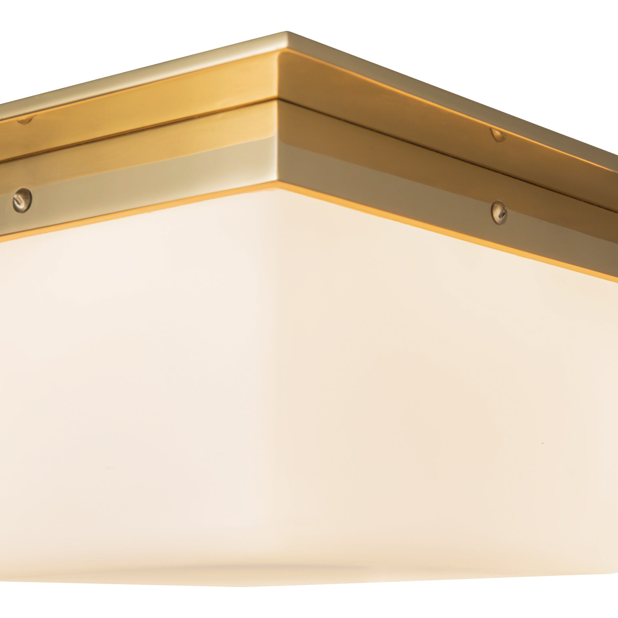 Mineral 11-in Brass Alabaster Flush Mount