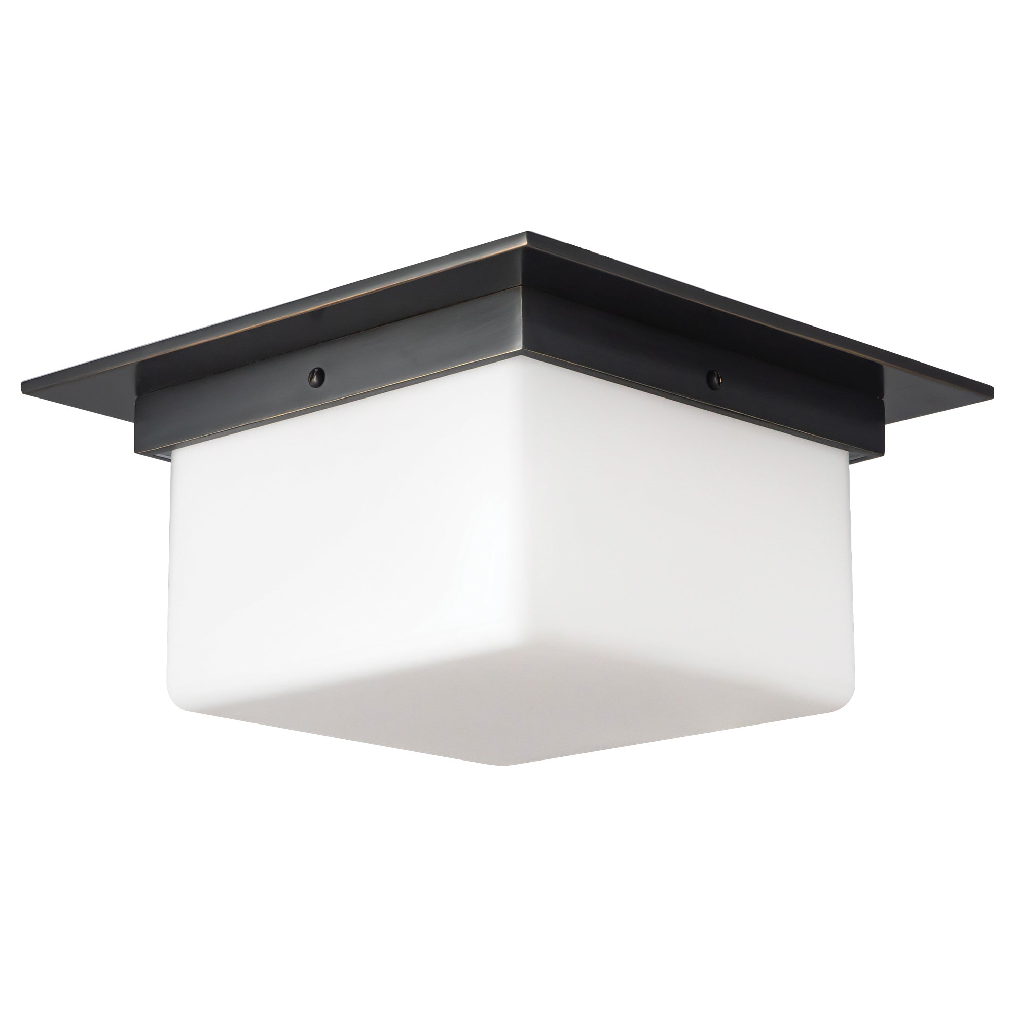 Mineral 11-in Brass Alabaster Flush Mount