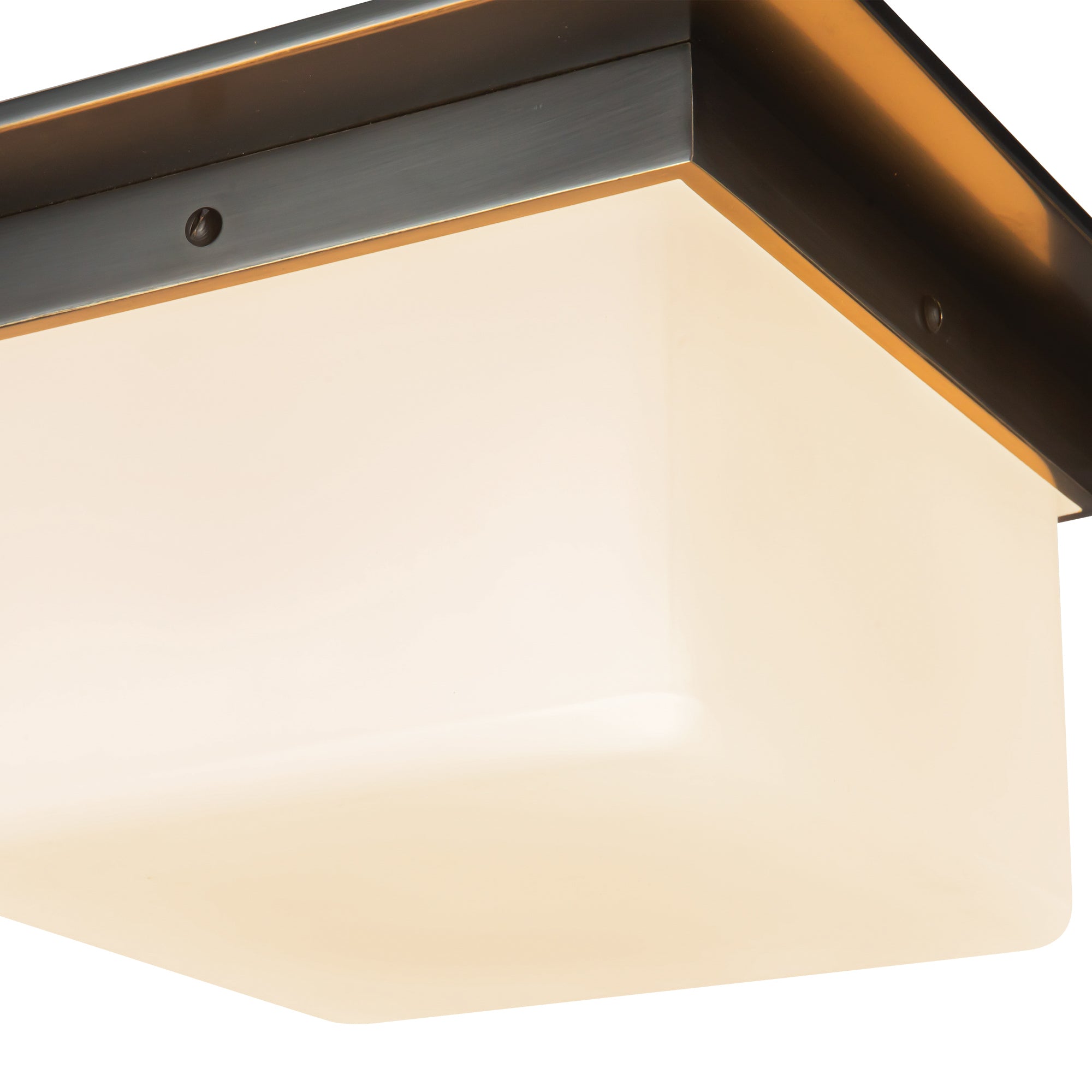 Mineral 11-in Brass Alabaster Flush Mount