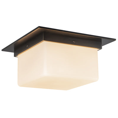 Mineral 11-in Brass Alabaster Flush Mount