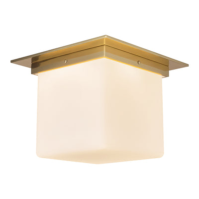 Mineral 11-in Brass Square Flush Mount