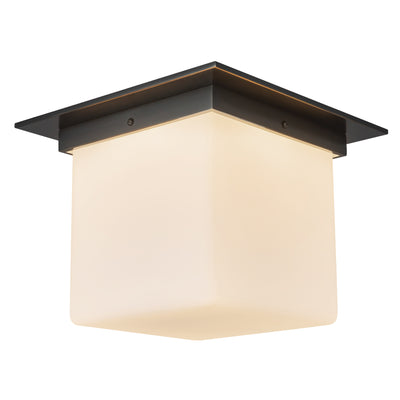Mineral 11-in Brass Square Flush Mount