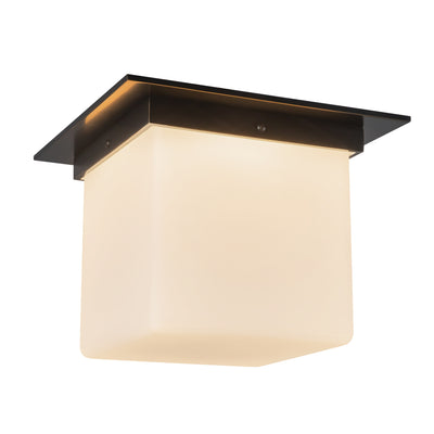 Mineral 11-in Brass Square Flush Mount