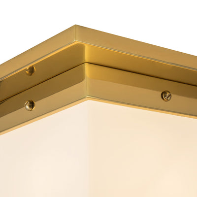 Mineral 8-in Brass Alabaster Flush Mount