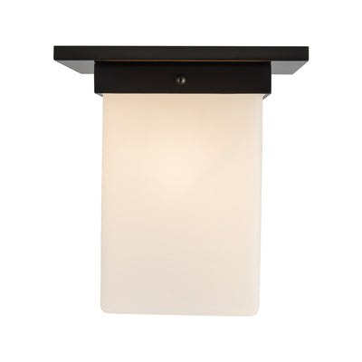 Mineral 8-in Brass Alabaster Flush Mount