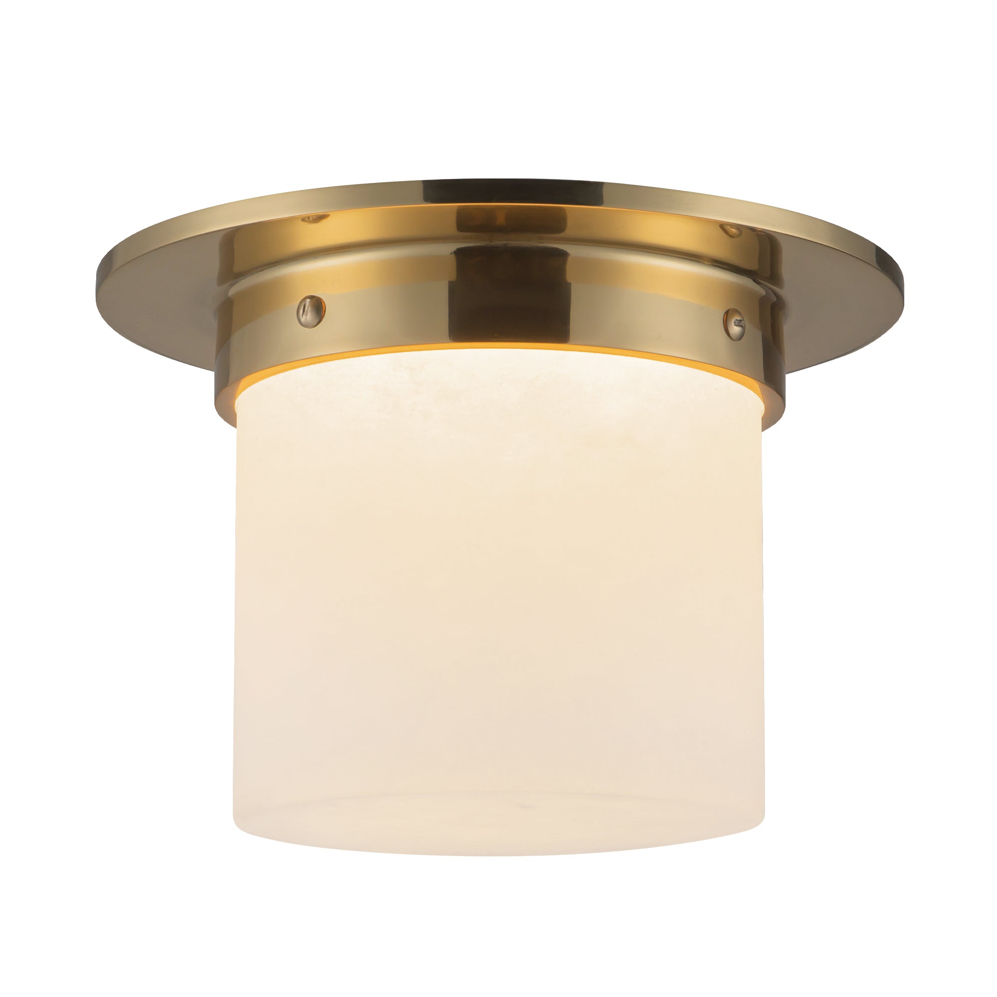 Mineral 8-in Brass Flush Mount