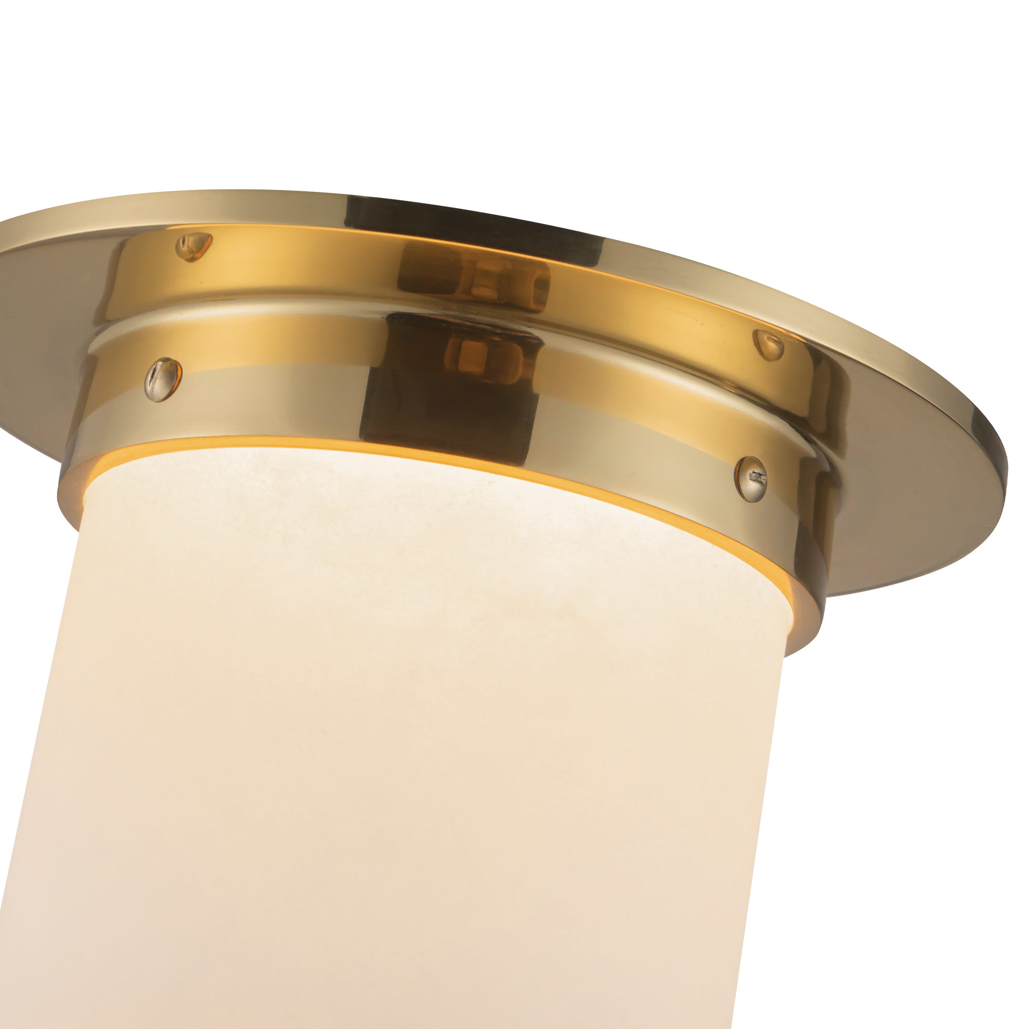 Mineral 8-in Brass Flush Mount