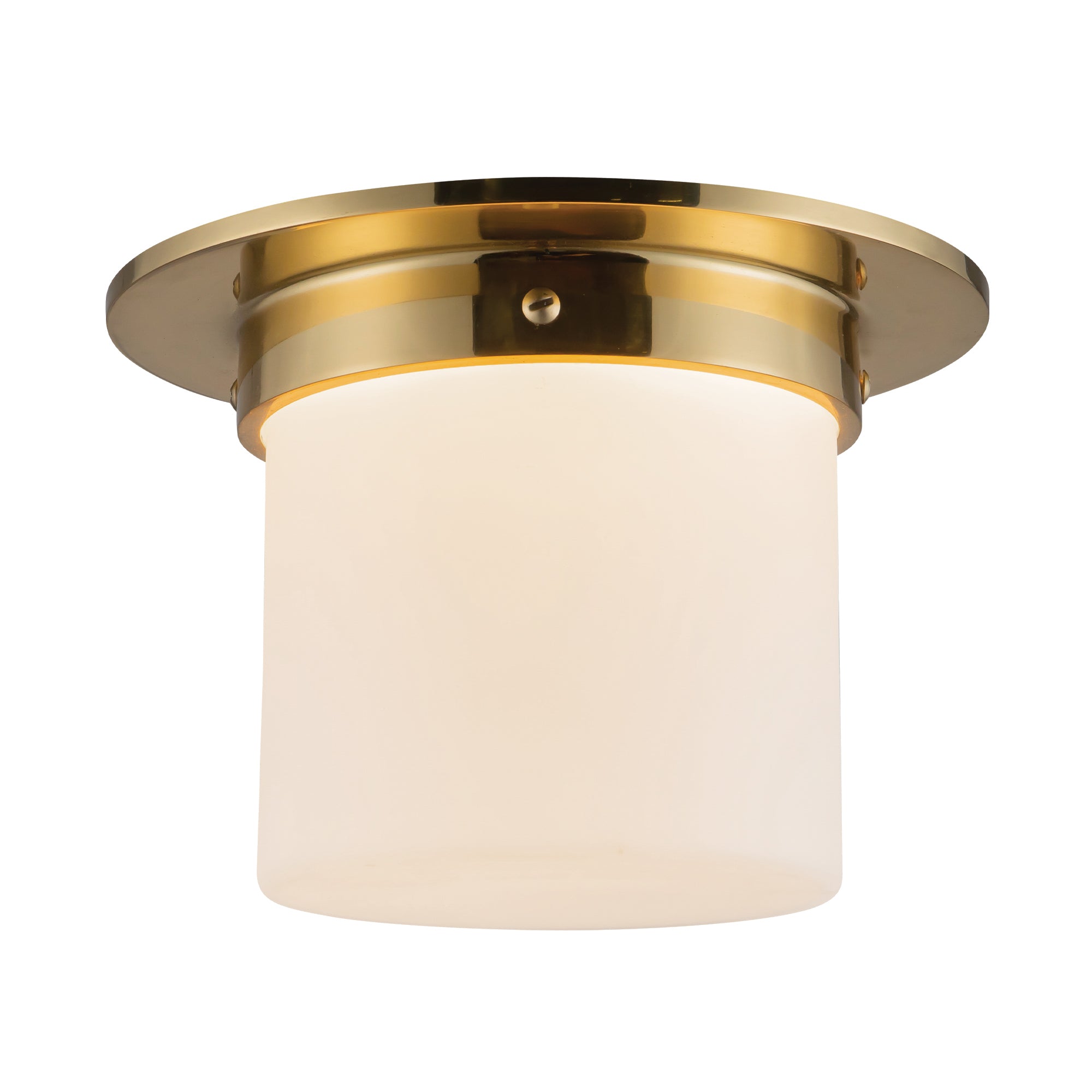 Mineral 8-in Brass Flush Mount