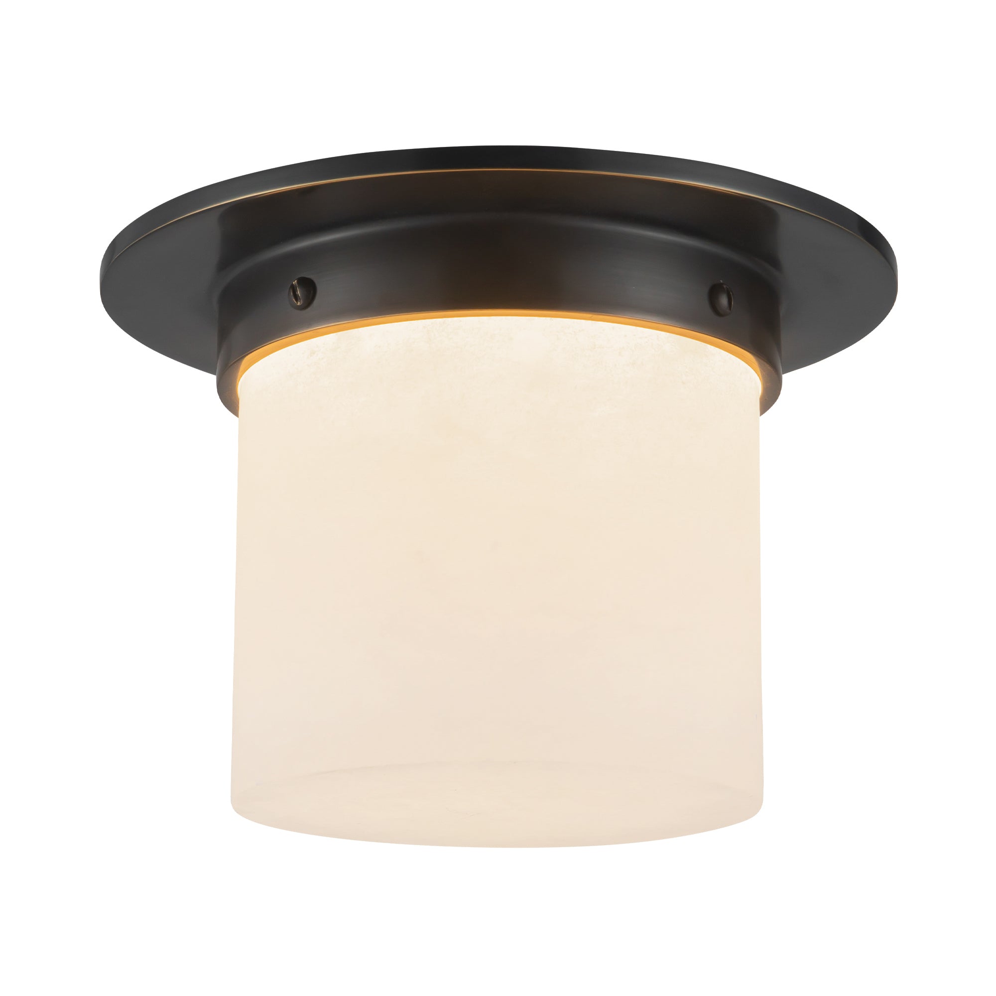 Mineral 8-in Brass Flush Mount