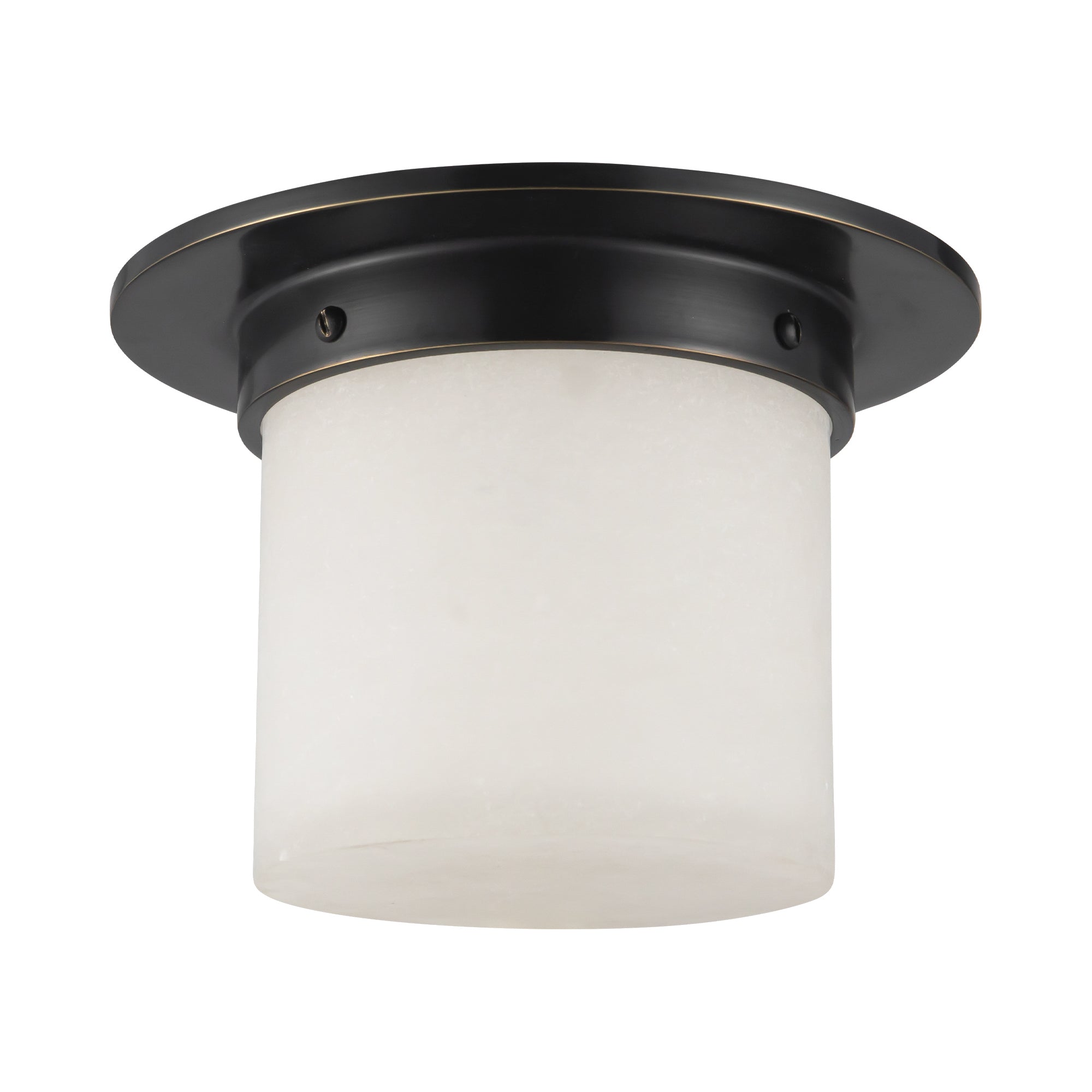 Mineral 8-in Brass Flush Mount