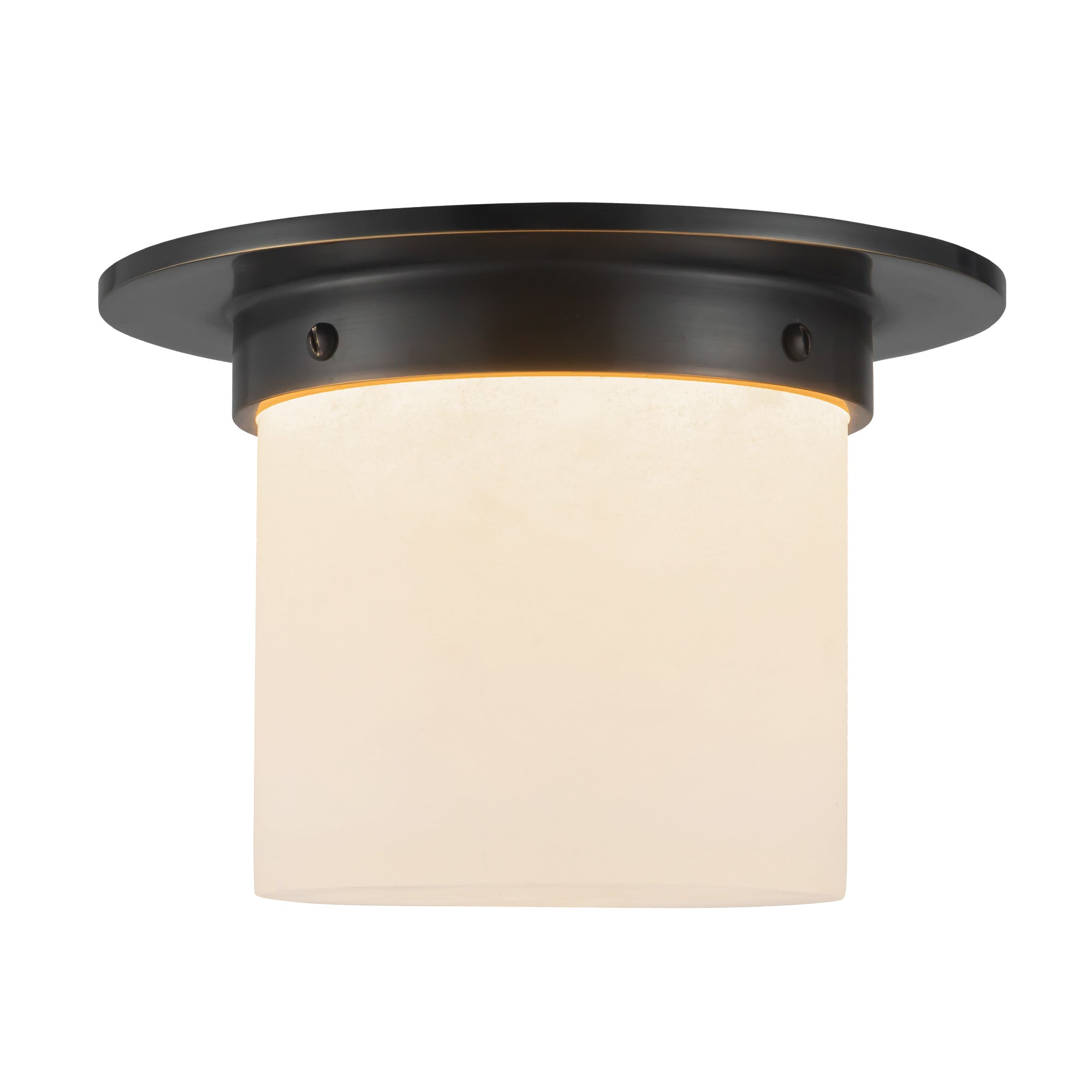 Mineral 8-in Brass Flush Mount