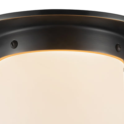 Mineral 8-in Brass Flush Mount