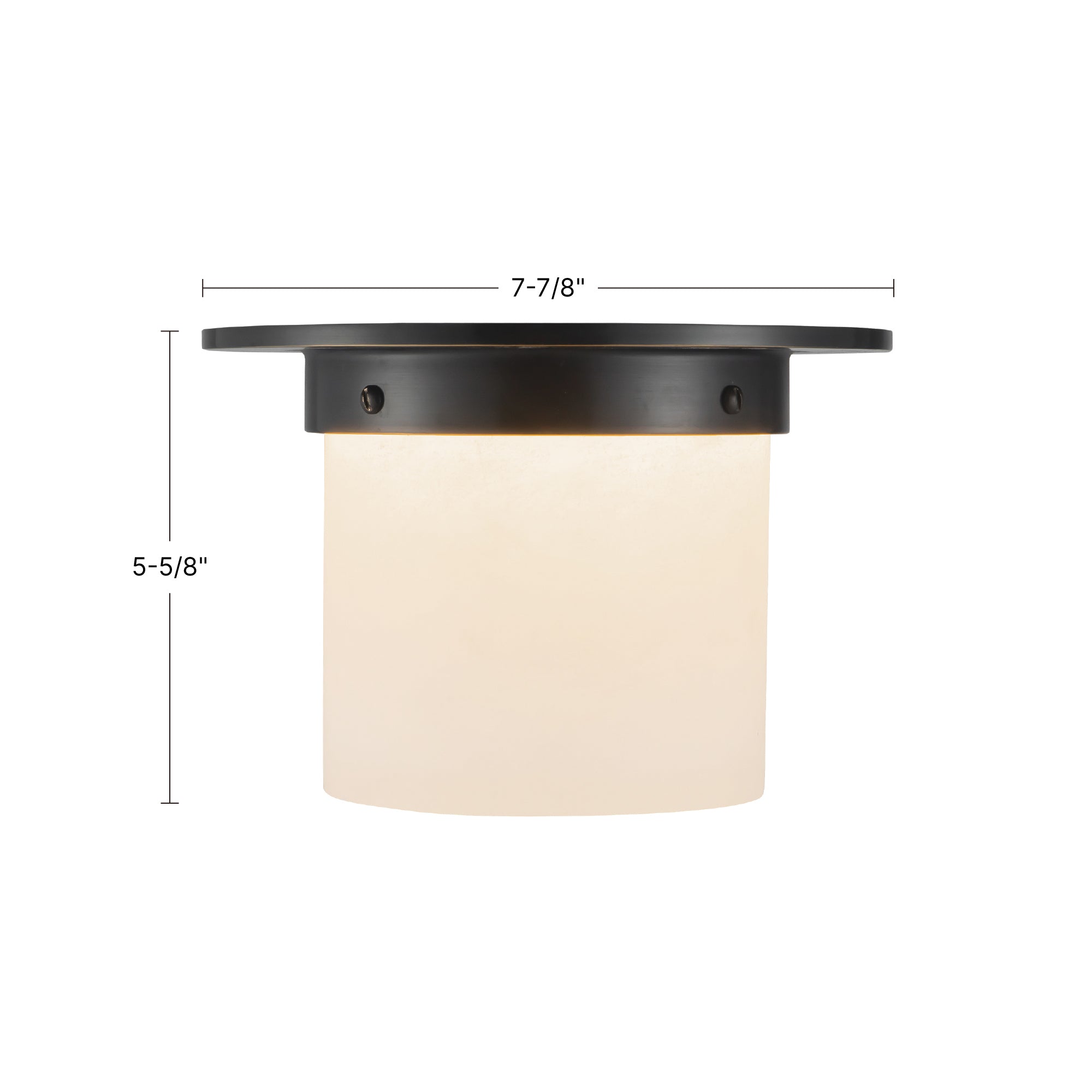Mineral 8-in Brass Flush Mount