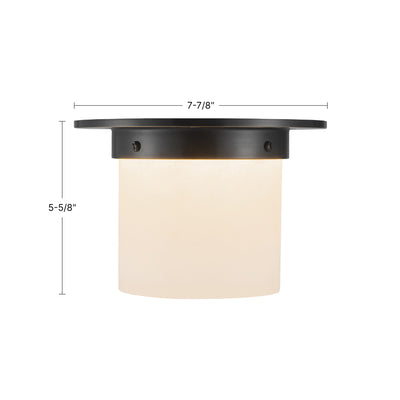 Mineral 8-in Brass Flush Mount