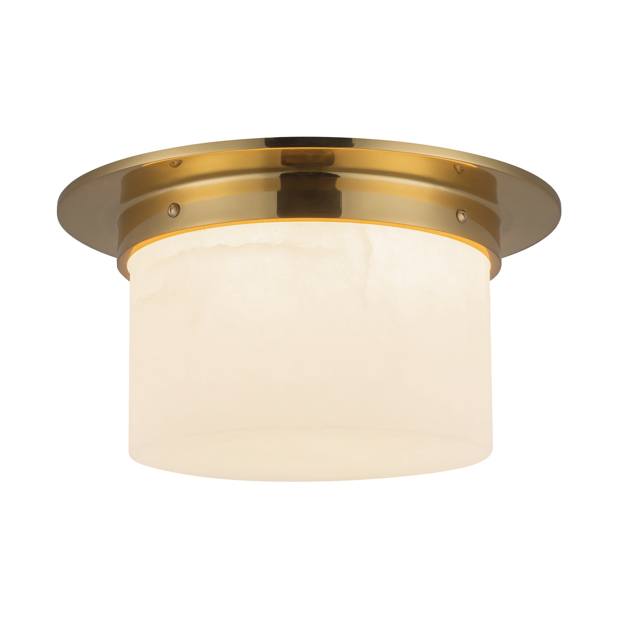 Mineral 11-in Brass Flush Mount
