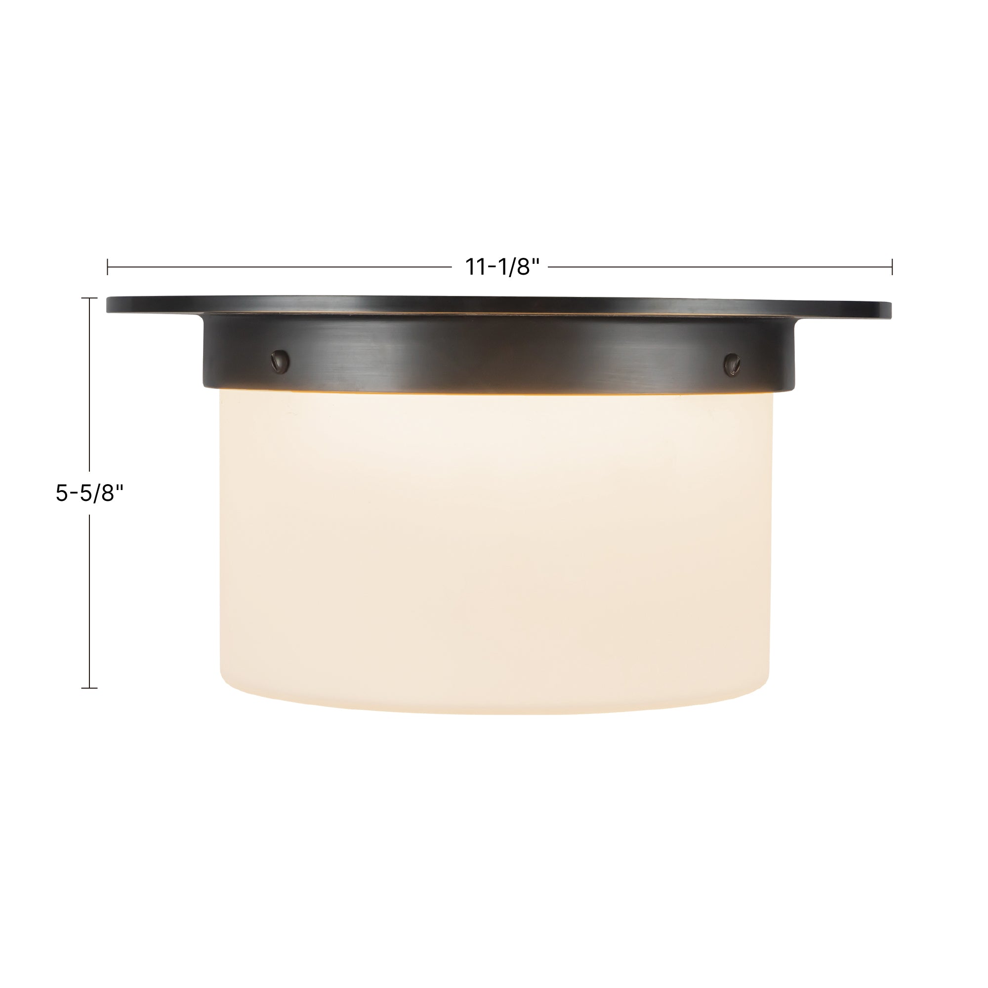 Mineral 11-in Brass Flush Mount