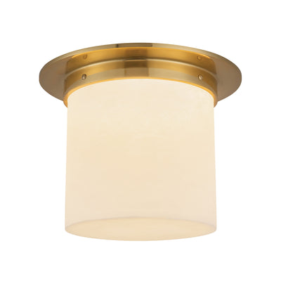 Mineral 11-in Brass Cylinder Flush Mount