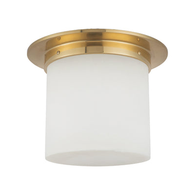 Mineral 11-in Brass Cylinder Flush Mount