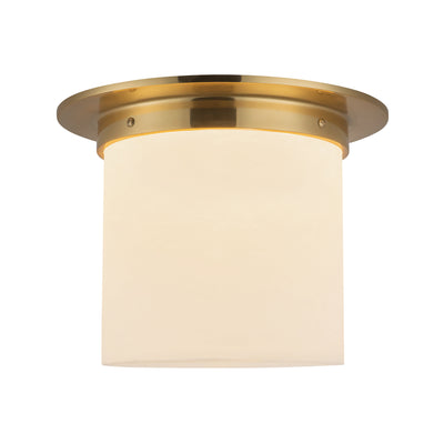 Mineral 11-in Brass Cylinder Flush Mount
