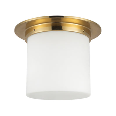 Mineral 11-in Brass Cylinder Flush Mount