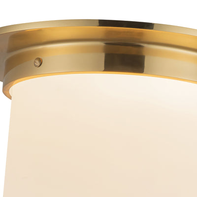 Mineral 11-in Brass Cylinder Flush Mount