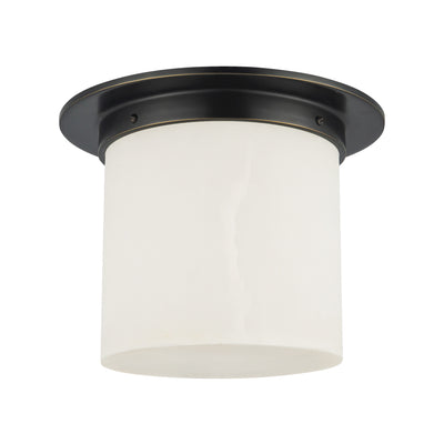 Mineral 11-in Brass Cylinder Flush Mount