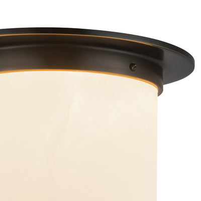 Mineral 11-in Brass Cylinder Flush Mount